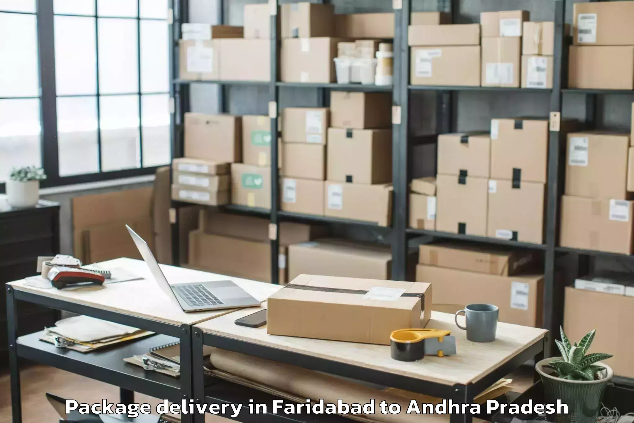 Book Faridabad to Pellakur Package Delivery